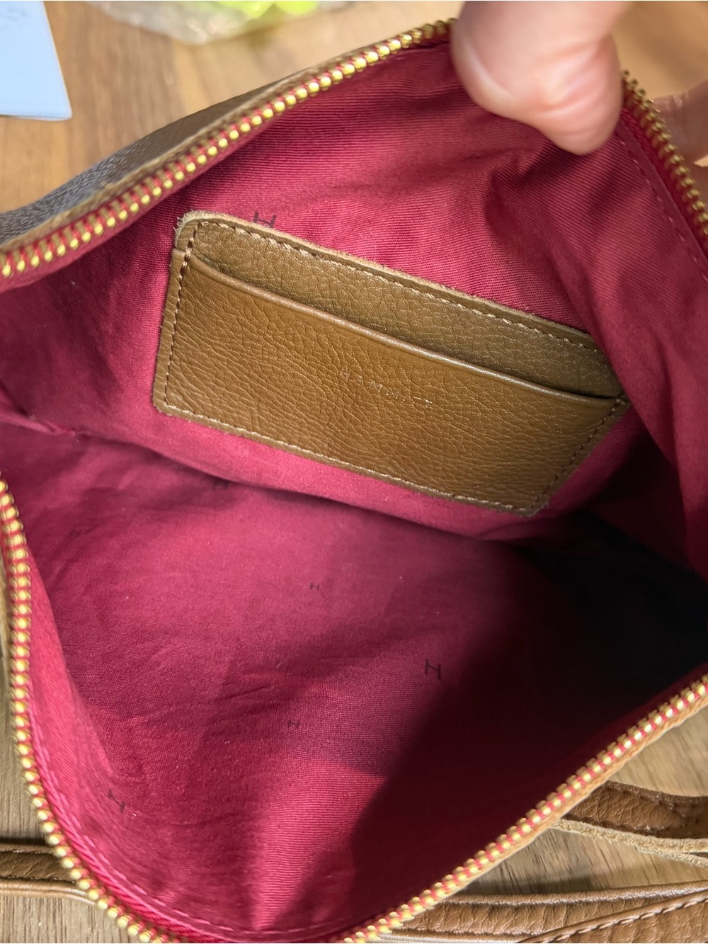 HAMMITT Kyle mahogany pebble/gold zip - Picture 11 of 15